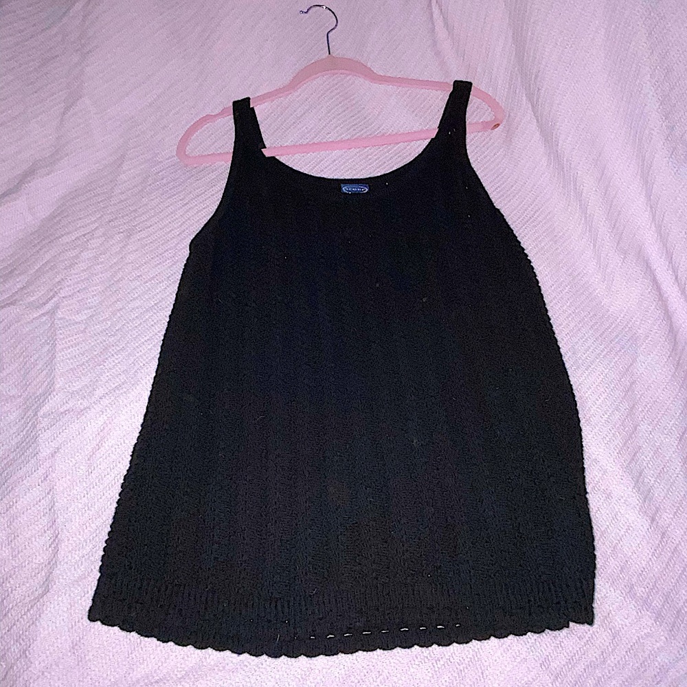 Black knit top